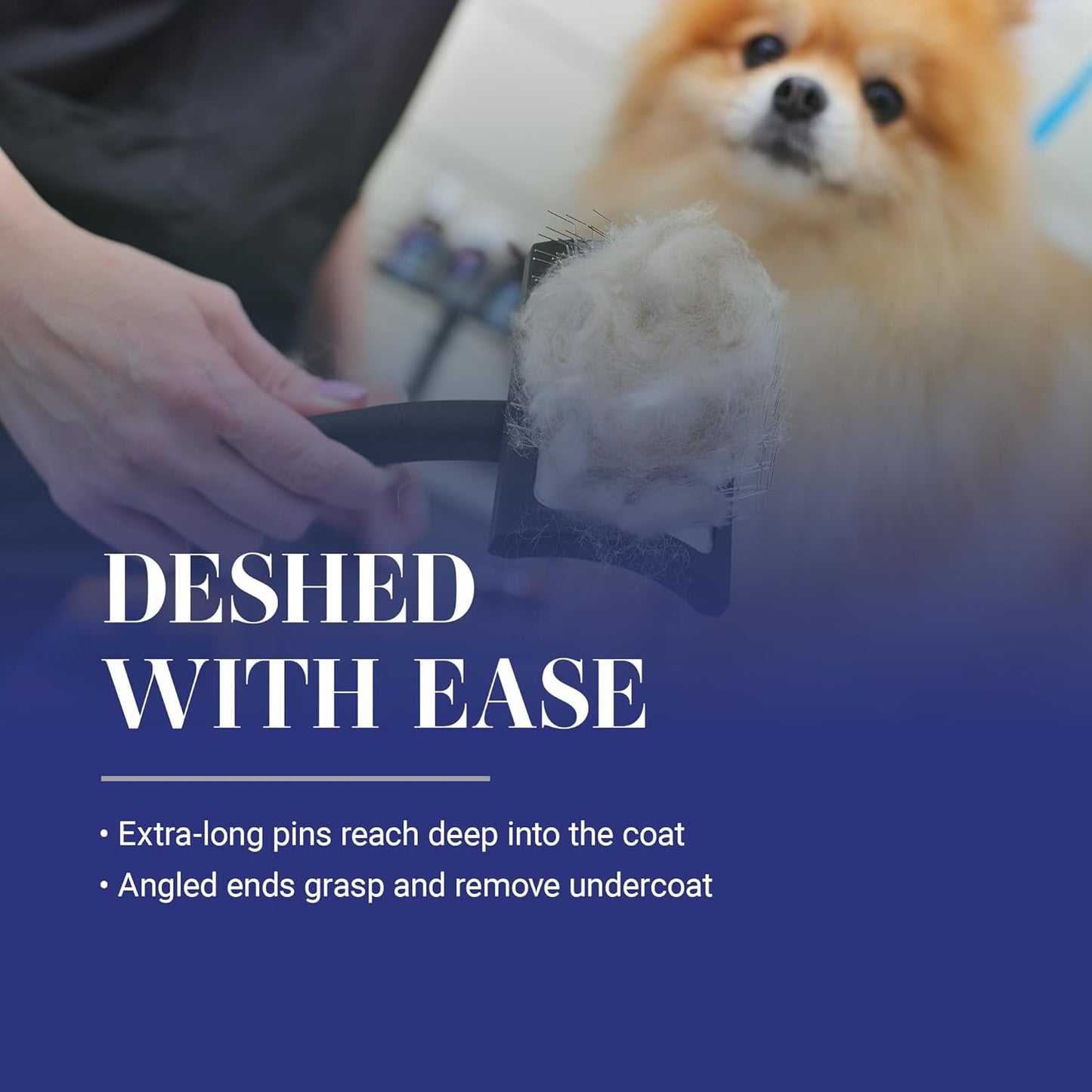 Big K Dog Slicker Brush for Dogs (Goldendoodles, Labradoodles, Poodles), Groom like a Professional, Fluff Detangle Style, Saves Time Energy, Black, Large