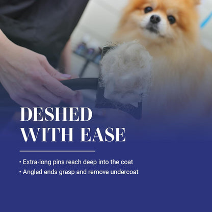 Big K Dog Slicker Brush for Dogs (Goldendoodles, Labradoodles, Poodles), Groom like a Professional, Fluff Detangle Style, Saves Time Energy, Black, Large