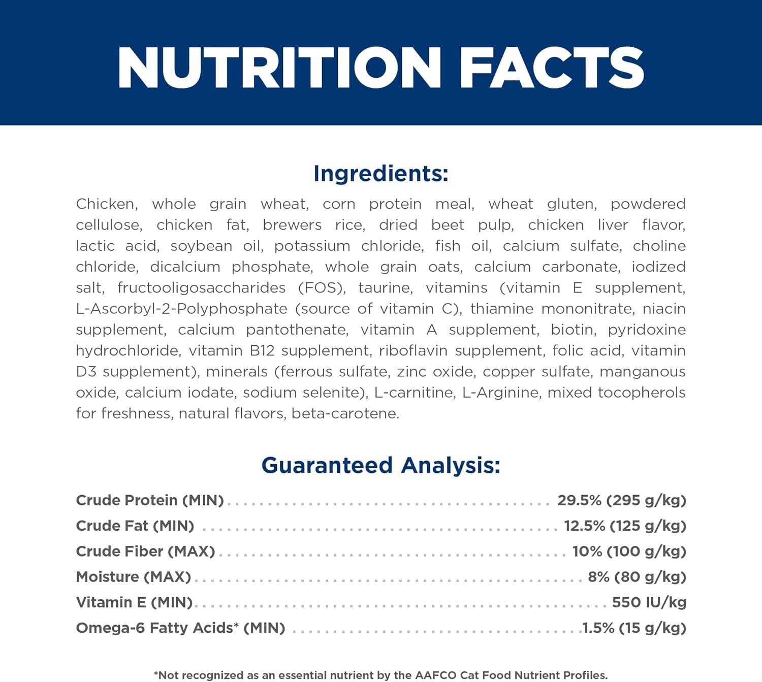 Adult 7+ Indoor Dry Cat Food, Chicken, 15.5 Lb. Bag